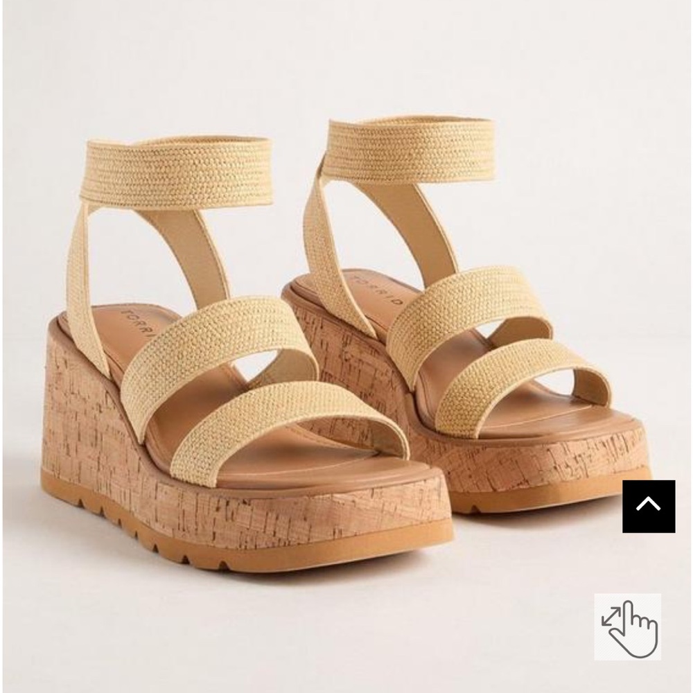 Torrid | Straw Raffia Wedge Band sandals